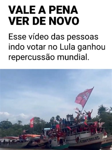 VALE A PENA VER DE NOVO! Esse vídeo das pessoas indo votar no Lula ganhou repercussão mundial.