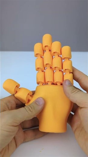 Articulated 3D Printed Hand Assembly #maker #satisfying