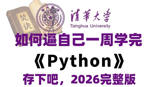 【全600集】2026年B站最全Python全套教程（包含爬虫+数据分析），一周从入门到精通Python，学完即可接单就业！看完这一套Python教程就够了！
