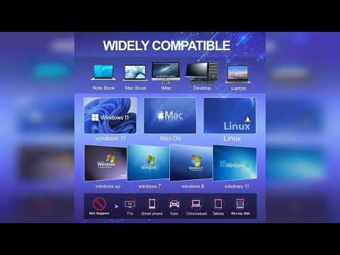 Review: External CD/DVD Drive for Laptop, DVD Player for Laptop, 8 in 1 USB 3.0 Ultra-Slim Por...