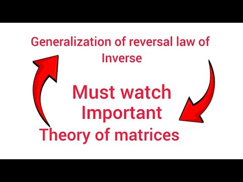 Generalization of reversal law of inverse for product of matrices|#physicswallah |#bscmaths|