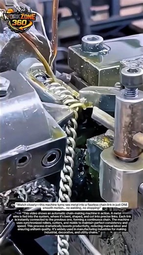 “This Machine Makes PERFECT Metal Chains in Seconds 😳⚙️ (Satisfying Process!)”