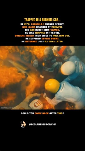 Trapped In A Burning Car At 200MPH #history #f1
