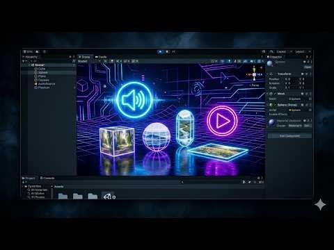 Unity Basics for Beginners |Unity Tutorial for Beginners | Cube, Sphere, Audio & Video in One Scene
