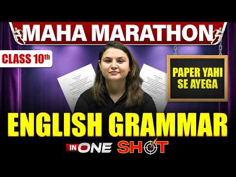 Class 10 ICSE Complete ENGLISH GRAMMAR in One Shot | MAHA MARATHON