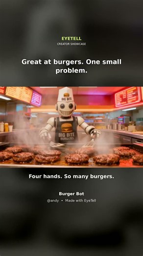 A robot’s first shift | Burger Bot