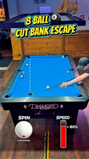 8 Ball Cut Bank Shot That Looks Impossible #billiards #trickshot #8ballpool