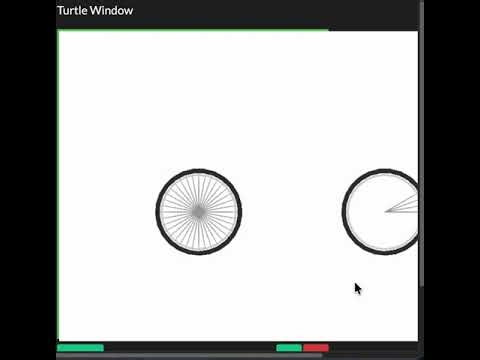 Bicycle animation in Python turtle