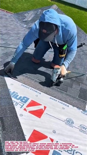 Fast & Precise Asphalt Shingle Installation Using a Roofing Nailer.