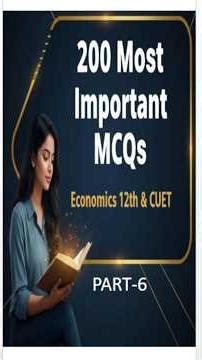 #economics MCQs Most Important for board exams #cbseclass12 #mpboardclass12 #cuetpreparation #ugcnet