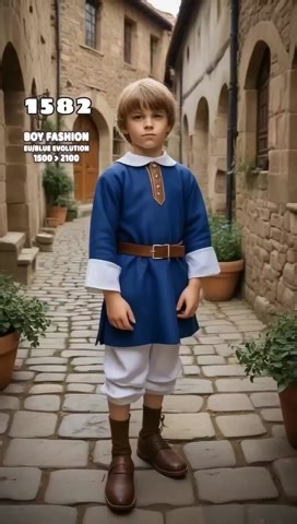 Fashion evolution for boys blue European edition