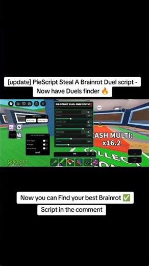 [UPDATE] Steal A Brainrot Duel Script By PieScript - Now Have Duel Finder | Still op | Free No Key