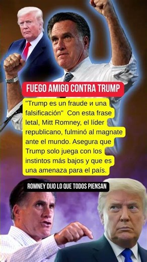 ROMNEY DESTROZA A TRUMP: "ES UNA ESTAFA" #Noticias #Trump #Romney #Urgente #Alerta