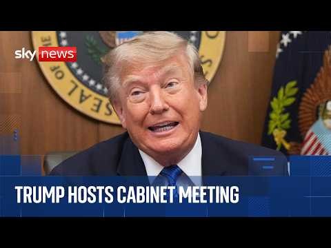 Trump hosts Cabinet meeting at Camp David