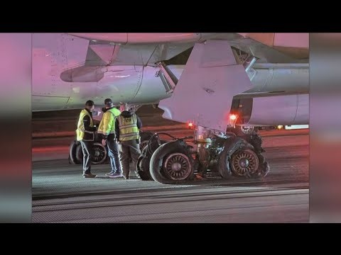 Tires blow out on plane landing at Atlanta airport