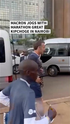 Macron jogs with marathon great Kipchoge in Nairobi | AFP