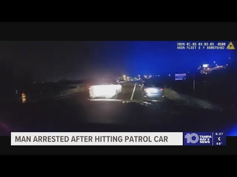 Driver in Tampa arrested, charged with DUI, after hitting an unmarked patrol car, HCSO says