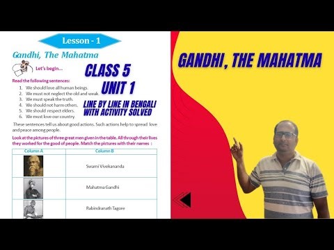 Class 5 English Butterfly - Lesson 1 - Gandhi The Mahatma - Page 10 11 12 - Activity 1 2