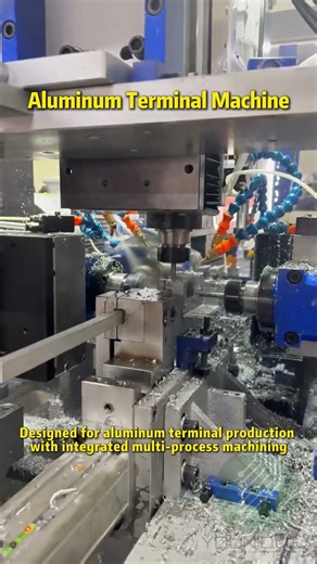 Aluminum Terminal Rotary Transfer Machine | Cutting· Drilling· Tapping · Chamfering#machine#drilling