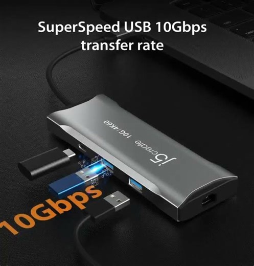 🔥 Transform your laptop into a full workstation with the j5create 9-in-1 Docking Station! 🔥#USBCHub