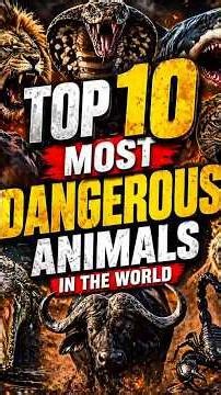 Top 10 Most Dangerous Animals in the World 🐍😱 #Top10 #Animals #DidYouKnow #World