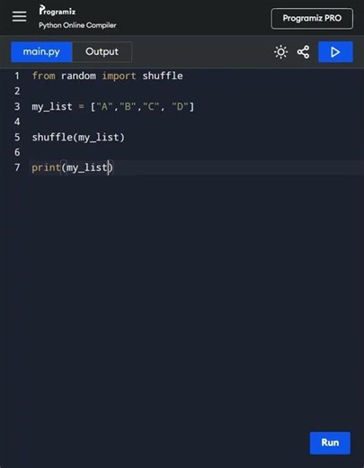 Python Random shuffle() Method