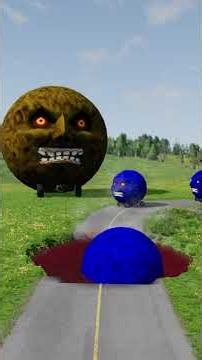 Big & Small Blood Moon Monster Cars vs Giant Water pool 😂 in BeamNG.drive #colors #scary #beamng