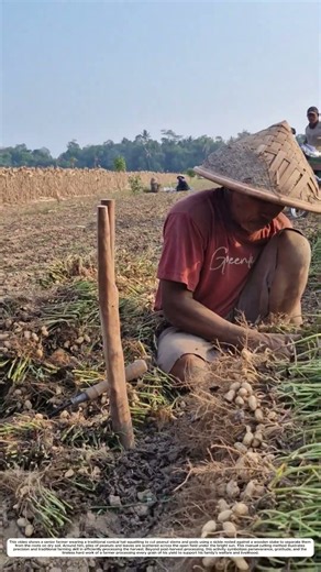 Peanut Threshing: How Wooden Tools Separate Roots Into Clean Crops