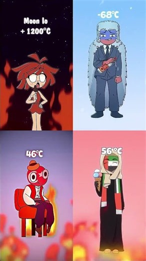 DEADLY TEMPERATURES AROUND THE WORLD 🌡️💀 #countryballs #countryhumans