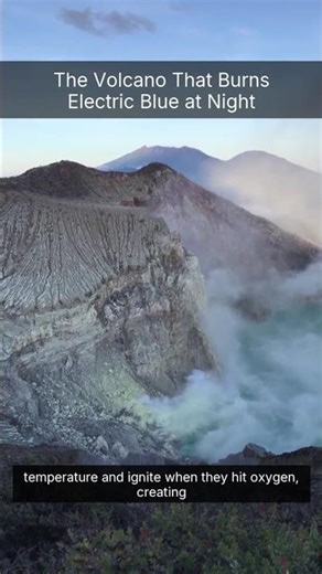 The Volcano That Burns Electric Blue at Night