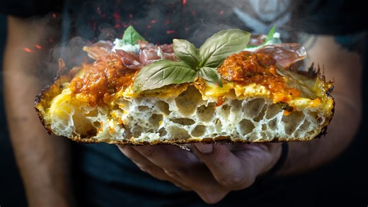 Same-day no-knead Detroit-style pizza with crispy cheese crust