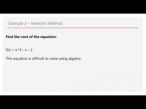 Numerical Analysis some example of Newton’s Method