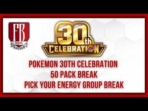 Pokemon 30th Celebration 50 Pack Break #4 | Pick Your Energy Group Break
