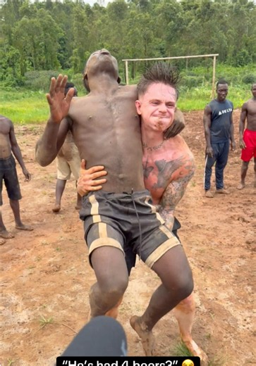 Weller vs. Ugandan Wrestler @SOFTGROUND WRESTLING UGANDA 😆 full video on my YouTube channel: I Survived WWE Africa ⚔️