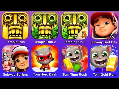 Temple Run,Subway Surfers,Subway Surfres City,Tom Hero Dash,Temple Run 3,Minion Rush,Sonic Dash