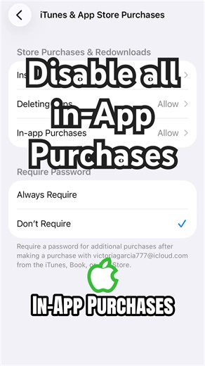 How To Turn Off All in-App Purchases on iPhone 📲 #iPhoneTips #Apple #iOS #ParentalControls #iPhone
