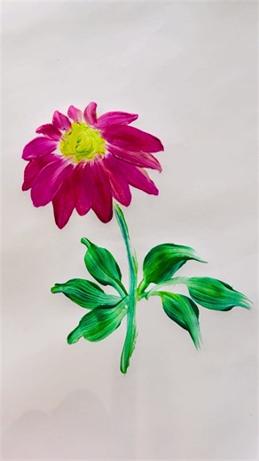 Flower 🌸 art using gouache paint 🎨 #flowers #art #gouache #pink #reels