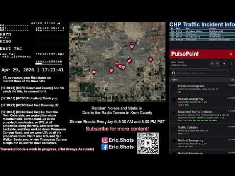 Live Police Scanner | Bakersfield | Night | 04/29/26