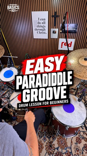 Easy Paradiddle Groove You Need To KNOW! | Drum Lesson for Beginners