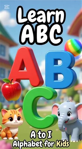 ABC Alphabet Learning for Kids | A to I | A for Apple B for Ball | Kids Education Video