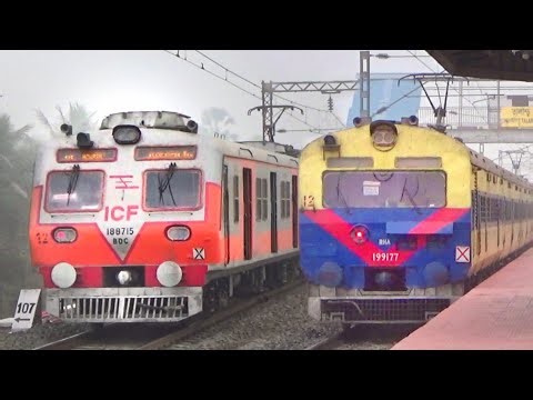 Unique Looking Modern EMU Local Trains & MEMU Train at Howrah-Barddhaman Mainline | Eastern Railways