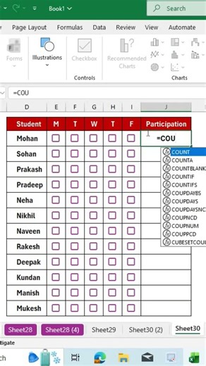 COUNTIF OR COUNTA FUNCTION in EXCEL. #excel