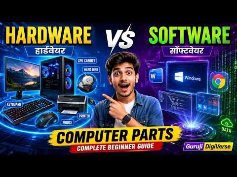 Computer ke Parts Explained 💻 | Hardware vs Software Full Guide for Beginners / Part - 2 #computer