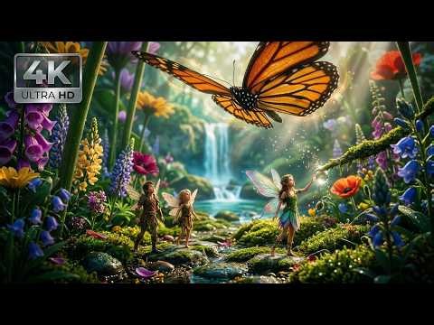 Tiny Fairies Discover a Secret Enchanted Waterfall Kingdom in Butterfly Valley | 4K