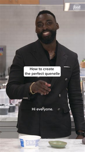 Mastering the quenelle technique means you've reached the highest level of fancy cheffing ✨ All you need are two spoons and some patience! 🥄 See more from Chef Eric Adjepong on #WildcardKitchen, Tuesday @ 9|8c! | Food Network