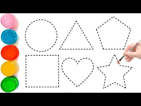 2D Shapes Song for kids | How To Draw And Color Geometric Shapes Step By Step
