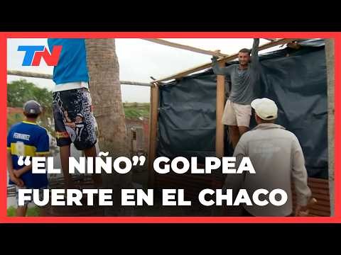EL LITORAL SUFRE "EL NIÑO": Los vecinos se refugian al costado de la ruta en Puerto Vilelas, Chaco