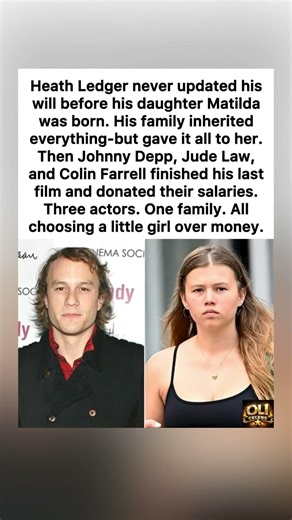Heath’s Family & Co-Stars Chose Matilda💯#MatildaLedger #JohnnyDepp #viral #trending #shorts