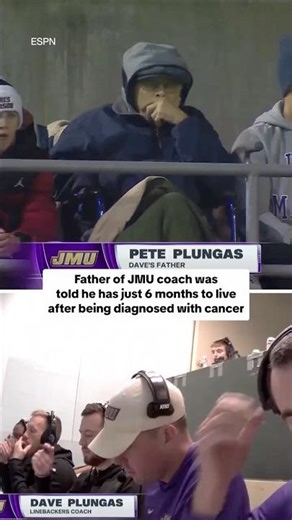 Dad wasn’t missing this game 🥺❤️ #collegefootball #jmu