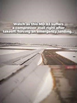 This MD-83 suffered a compressor stall right after takeoff😱 #aviation #flight #emergencylanding